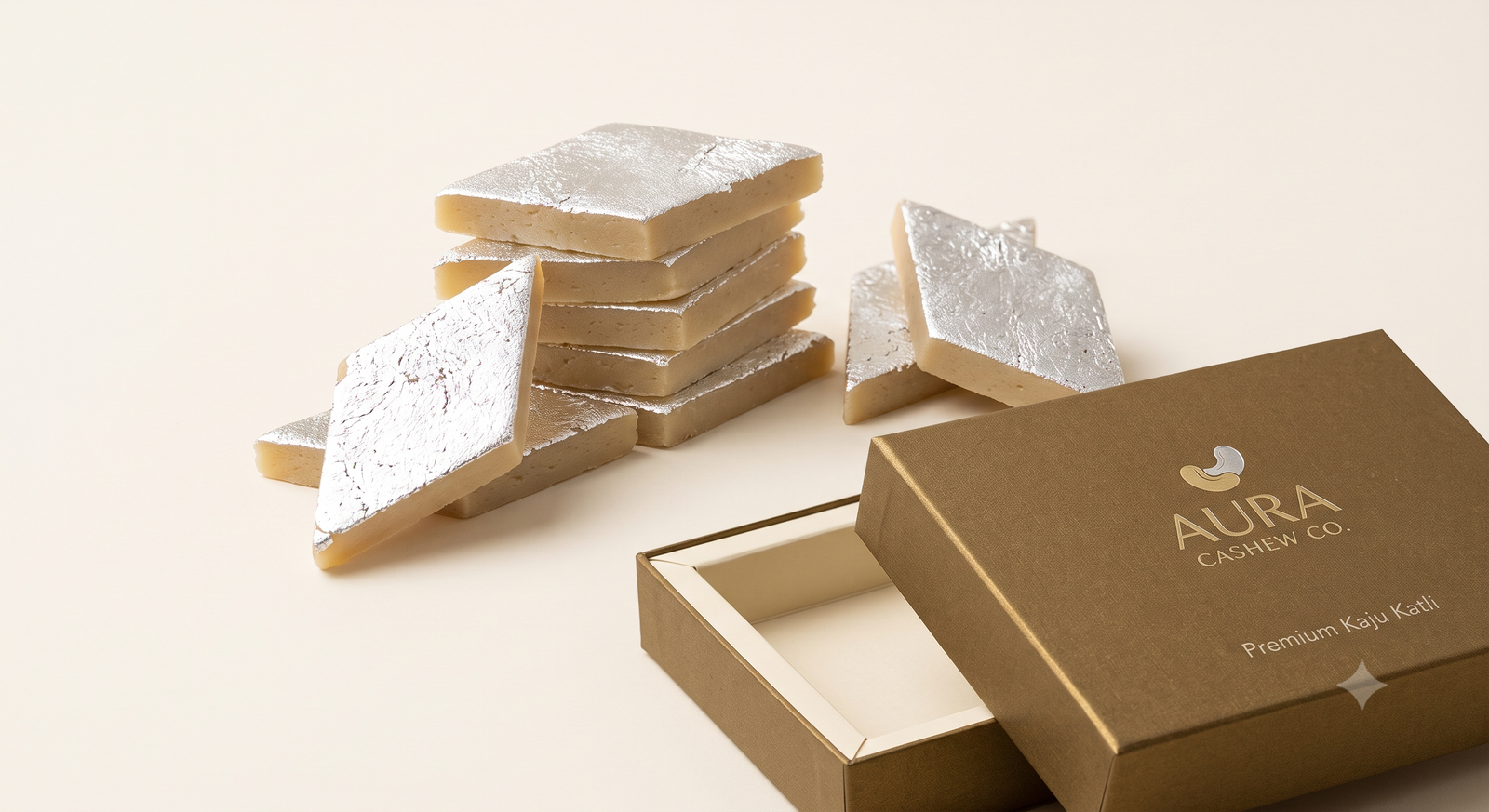 Kaju Katli (Silver Foil)