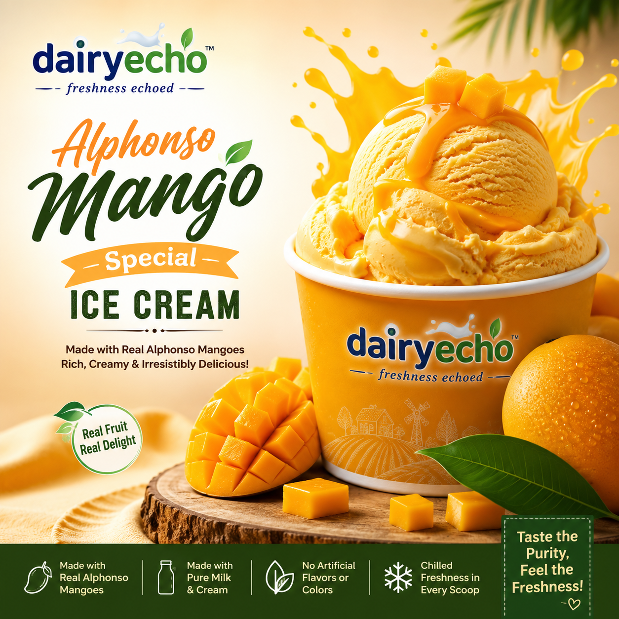 Alphonso Mango Special Ice Cream